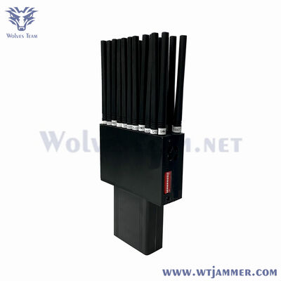 kopen High Power Handheld 22-Band 3G/4G/5G GPS WiFi Cover 315/433/868MHz Multi-Frequency Signal Blocker voor professioneel veldgebruik in het Midden-Oosten online vervaardiging