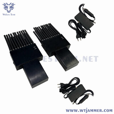 kopen 22 banden Full Band Handheld Signal Jammer Blocks 5G/4G/3G, WiFi, GPS, VHF/UHF & LoJack voor conferentieruimte en schoolgebruik online vervaardiging
