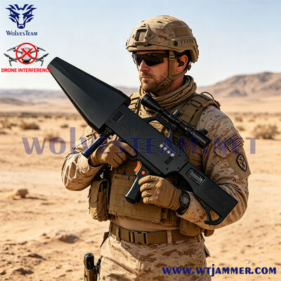 kopen 101JB10-4 Handheld Anti Drone Stoorzender 20W 40W Volledige Band UAV Signaal Blocker 2.4G 5.8G 900M GPSL1 Drone Signaal Interferentie Pistool voor Beveiliging online vervaardiging