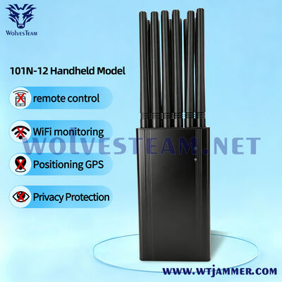 kopen 12 onafhankelijke banden Totaal 12W RF-privacybeveiligingsapparatuur Ondersteuning 3G 4G 5G CDMA GPS WiFi draadloos signaalbeheerapparaat online vervaardiging