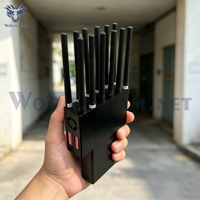 Kopen Handheld Instelbare 12-Antenne 12W Krachtige 2G 3G 4G 5G GPS Telefoon Signaal Stopper met LCD Digitaal Display Scherm online vervaardiging