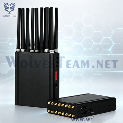 Kopen 16 Antenne 5-20 meter Handheld Cell Phone Signal Jammer Voor CDMA GSM DCS PCS 3G 4G 5G WIFI GPS VHF UHF online vervaardiging
