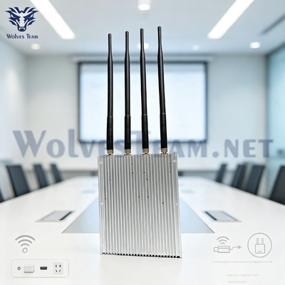 Kopen 20-50 meter afschermbereik 2.4G 5.8G WiFi signaalstoorzender, apparaat voor het blokkeren van draadloze luidsprekerinterferentie & ruis online vervaardiging