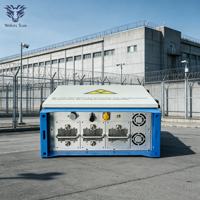 Kopen High Power Waterproof 500W 5 Bands Drone WiFi Signal Jammer 2.4G 5.8G voor grote gevangenis Anti-Drone En GPS Shielding online vervaardiging