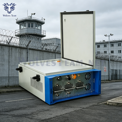 Kopen Waterdicht High Power 3G 4G 5G WiFi GPS Drone Jammer 500-2000M Long Range Anti-UAV Blocker voor grote Afrikaanse gevangenissen en correctionele instellingen online vervaardiging