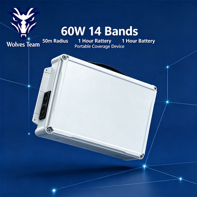 Kopen 60W 14-band Desktop Signal Jammer met omnidirectionele antenne voor uitgebreide RF-bescherming online vervaardiging