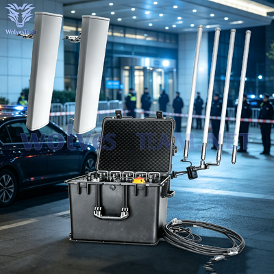 Kopen 500M Draagbare signaalverstormer Signaalblokkering 3G 4G GPS Wifi Bluetooth En optioneel aparte antennes: richtings- of omni-richtingstypen online vervaardiging