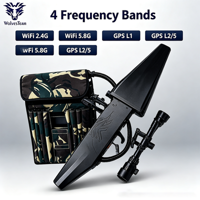 Kopen 120W Rugzak Drone Jammer 4-Band GPS L1 L2 L5 Dual WiFi 2.4G/5.8G Anti-Drone Systeem online vervaardiging
