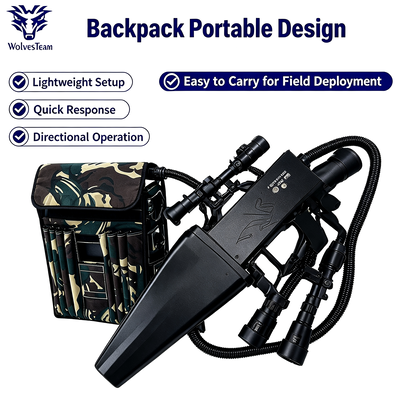 Kopen 120W 4-band backpack drone jammer met ingebouwde batterij 1H voor GPS WiFi full-spectrum blokkering online vervaardiging
