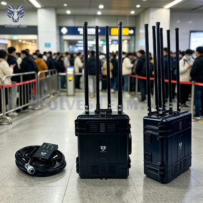 Kopen 600W High Power Long Range Coverage Trolley‐Case Combined Jammer Aanpasbare kanalen voor drukke tijdelijke locaties online vervaardiging
