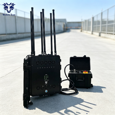 Kopen 500‐2000M High‐Power Long‐Range Trolley‐Case Combined Signal Jammer, aanpasbare frequentiekanalen voor drukke persconferenties online vervaardiging