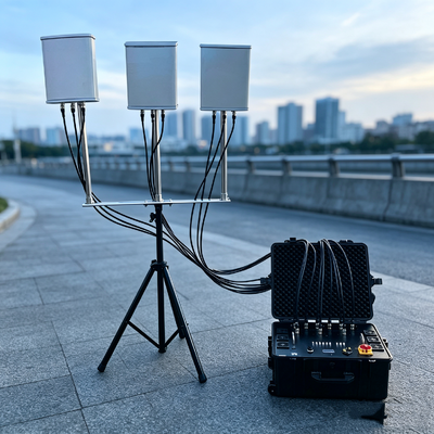 Kopen Draagbare signaalstoorzender met hoog vermogen, geïntegreerde oplaadbare batterij en omnidirectionele of directionele antennes online vervaardiging
