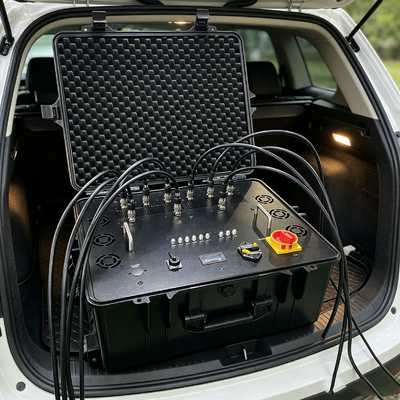 Kopen Aanpasbare draagbare signaalverwarmer met hoog vermogen, geïntegreerde oplaadbare batterij en antennes Tijdelijke installatie in de kofferbak voor drukke openbare plaatsen online vervaardiging