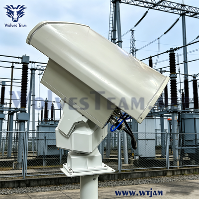 Kopen 600W 6-band PTZ Directional Drone Signal Blocker Anti Drone Jammer voor kritieke infrastructuur online vervaardiging