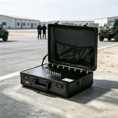 Kopen Tactische Aktetas-type Buitensignaalonderdrukker Ingebouwde Batterij Aanpasbare Kanalen En Vermogen Voor Veldhandhaving online vervaardiging