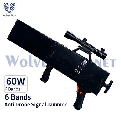 Kopen 60W 6-band draagbare anti-drone-signaalverwarmer voor UAV-communicatieverstoring online vervaardiging
