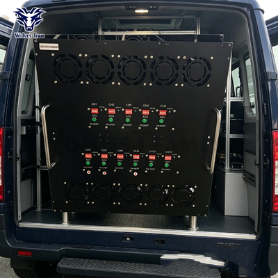 Kopen 2000KM Krachtig Tactisch Draadloos Onderdrukkingssysteem voor Voertuigen, Anti-tracking en Anti-drone RF Signaalblokker online vervaardiging