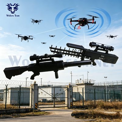 Kopen Draagbaar buitenshuis 30W RF-signaalonderdrukkingspistool 100-240VAC UAV-neutralisatie en vertrouwelijk gegevensbeschermingsapparaat online vervaardiging