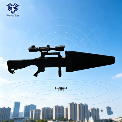 Kopen Outdoor IP55 pistooltype anti-drone jammer apparaat voor strijdkrachten of wetshandhaving online vervaardiging