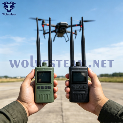 Kopen Aanpasbare frequenties Handheld drone detector met ingebouwde batterij en omni directionele antenne online vervaardiging