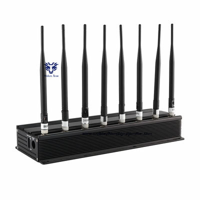 80W 8 van het de Telefoonsignaal van de kanalencel de Stoorzendergsm 3G 4G 5G WIFI Stoorzender Blokkerende Waaier 100 Meters