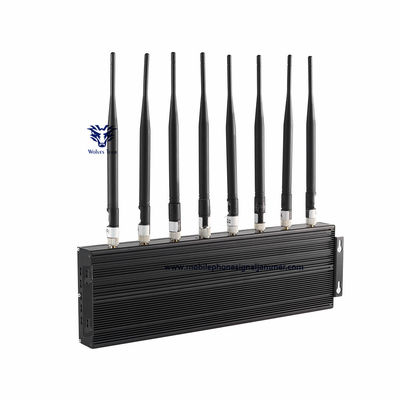 80W 8 van het de Telefoonsignaal van de kanalencel de Stoorzendergsm 3G 4G 5G WIFI Stoorzender Blokkerende Waaier 100 Meters