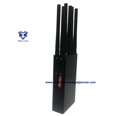 Draagbare 10 antenne Mobiele telefoon Signaalstoorzender PCS CDMA 3G 4G 5G WiFi GPS Signaalstoorzender