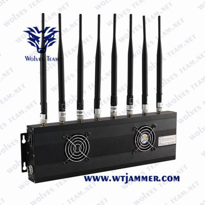 Van het de Telefoonsignaal Jammer/UHF VHF van Desktopantennes Regelbare Krachtige Mobiele GSM 5G Signaalstoorzender In alle richtingen