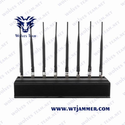 Van het de Telefoonsignaal Jammer/UHF VHF van Desktopantennes Regelbare Krachtige Mobiele GSM 5G Signaalstoorzender In alle richtingen