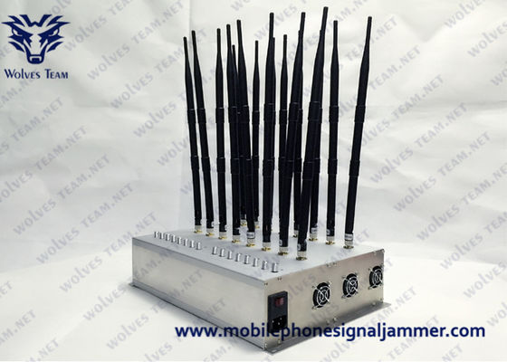 Regelbare WIFI-Gps Signaalblocker 22 van het de Telefoonsignaal van de Antennescel de Stoorzendergsm 4G 5G 315/433MHz Stoorzender