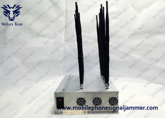 Regelbare WIFI-Gps Signaalblocker 22 van het de Telefoonsignaal van de Antennescel de Stoorzendergsm 4G 5G 315/433MHz Stoorzender