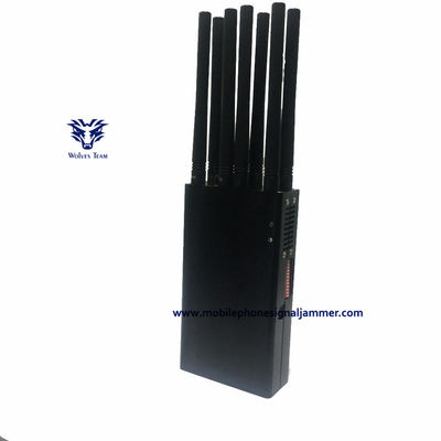 De draagbare Handbediende van de de telefoonstoorzender GPSL1/L2/L5 WIFI van 3G 4G 5G Mobiele Stoorzender AC adapte