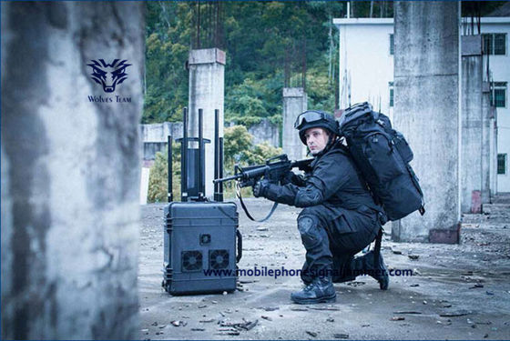 Waterdichte UHF400 Mhz 600W 600m draagbaar stoorzenderapparaat