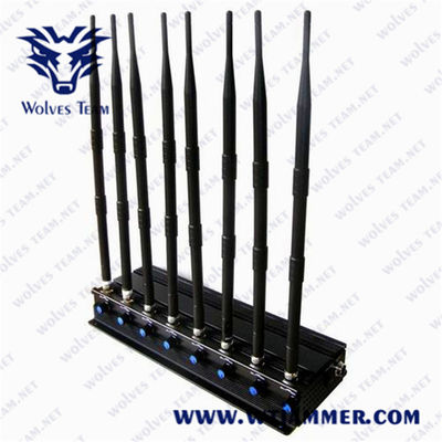 8 banden Regelbare Krachtige 3G 4G Al Stoorzender van WIFI GPS Lojack van de Celtelefoon