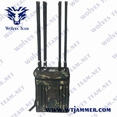 GSM WiFi 2.4G 3G 4G 40w GPS van rugzakied Frequentiestoorzender