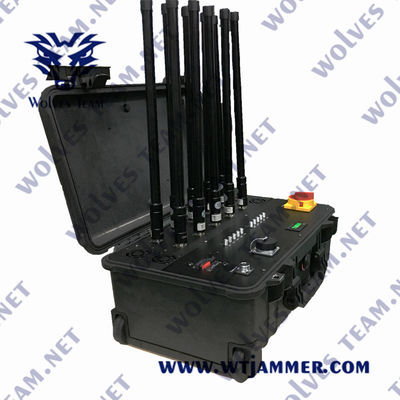 kopen Hoog vermogen RF-signaal 2500m 600W Drone Jammer Kit online manufacture