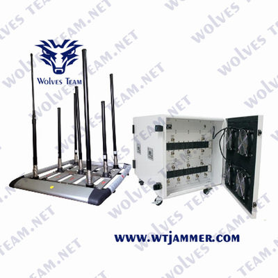 kopen 600W High Power Cell Phone Signal Jammer Draagbare bomvoertuig Jammer Met DDS Convoy Jamming System online vervaardiging