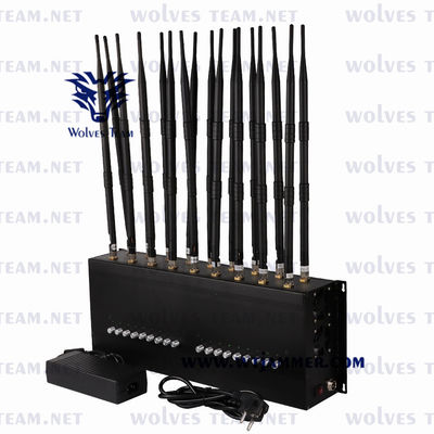 48W GSM CDMA VHF UHFdesktop 18 Antennes GPS Lojack van de Signaalstoorzender