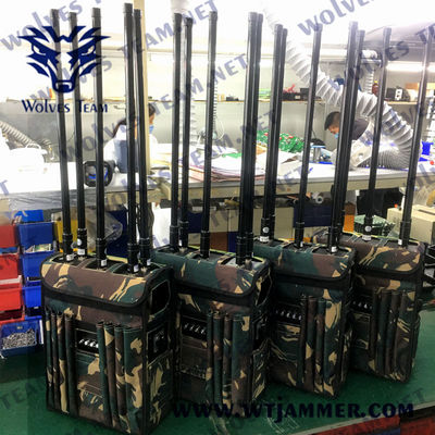 200m DC24V van de Stoorzendermanpack van het Rugzaksignaal GSM 4G 5G 120 Watts 1880MHz