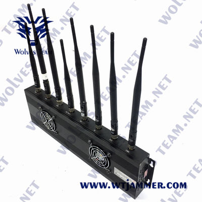 GSM Lojack van 3G 4G 5G Mobiele Telefoonblocker AC100V 35W GPS VHF UHFstoorzender