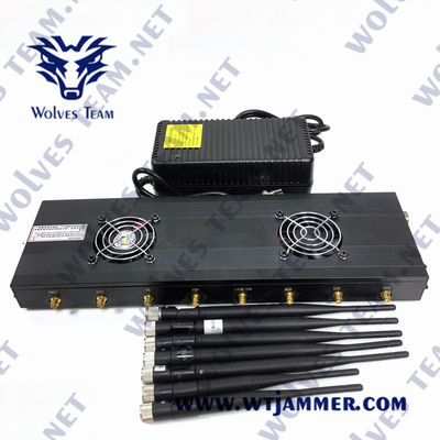 GSM Lojack van 3G 4G 5G Mobiele Telefoonblocker AC100V 35W GPS VHF UHFstoorzender