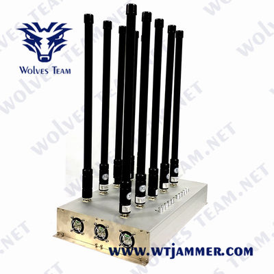 CDMA-GSM 5G LTE Mobiele Telefoonstoorzender 50m Lojack VHF UHFstoorzender