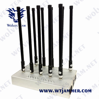 CDMA-GSM 5G LTE Mobiele Telefoonstoorzender 50m Lojack VHF UHFstoorzender