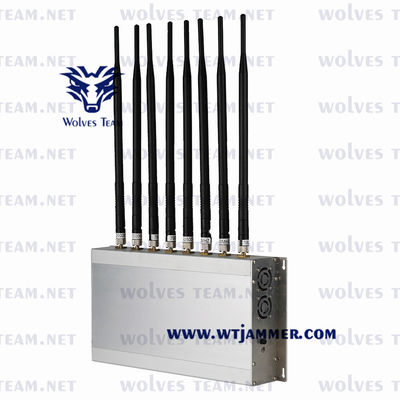 40W GSM LTE 5G Mobiele Telefoonstoorzender Lojack VHF UHFsignaalblocker