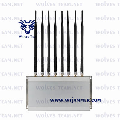 40W GSM LTE 5G Mobiele Telefoonstoorzender Lojack VHF UHFsignaalblocker