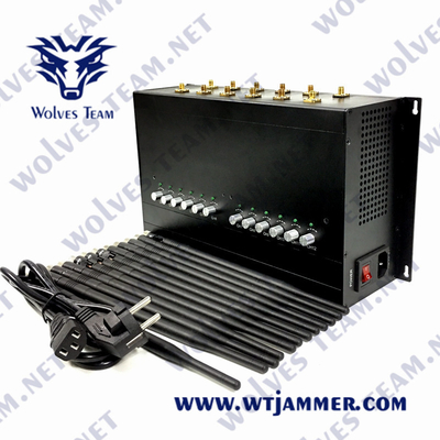 DCS-GSM GPS WIFI de UHFvuh Desktop van Stoorzendercdma 24W 12 Antennes