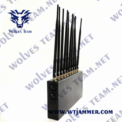 UHF Binnen het Signaalstoorzender 12W 3G 4G GPS WiFi LoJack 10 van VHF Antenne