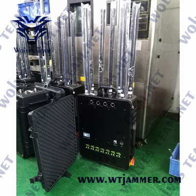 GSM WIFI Draagbare Signaalstoorzender GPS VHF UHF3g 4G 5G 12 Banden 1200W