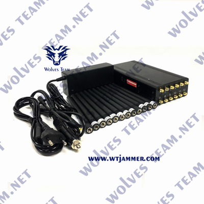 CDMA-GSM rf Signaalstoorzender 3G 4G 5G WiFi Handbediende 12W UHFvhf