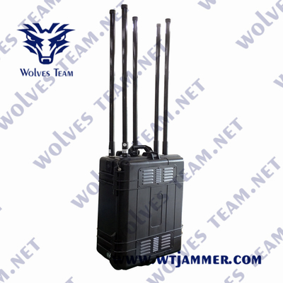 CDMA-Draagbare het Signaalstoorzender 3G 4G LTE 4G Wimax 5G WIFI 1200W 1000m van PCs